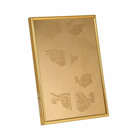 Nicchia doccia bagno singola dorata personalizzata in acciaio inox