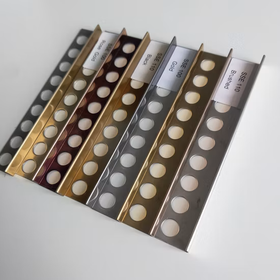 Finiture per piastrelle in metallo a forma di LTU in acciaio inossidabile