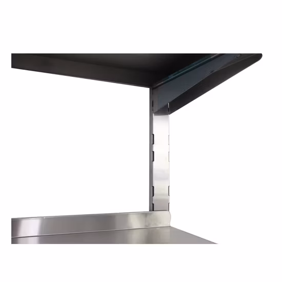 Ristorazione commerciale di fabbrica Ristorante Cucina dell'hotel Regolare la mensola a muro in acciaio inossidabile montata con scaffale per ripiani sospesi a due strati regolabile