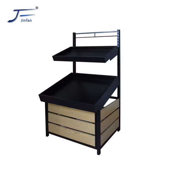 Espositore per verdure in acciaio inossidabile per supermercato