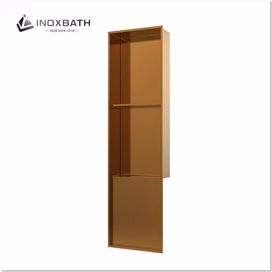 Nicchie doccia ad incasso singole impermeabili in acciaio inox 304 color oro per bagno