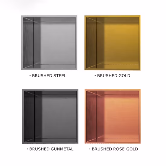 Accessori da bagno all'ingrosso Nicchie per doccia in oro rosa Nicchie per pareti doccia in acciaio inossidabile